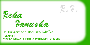 reka hanuska business card